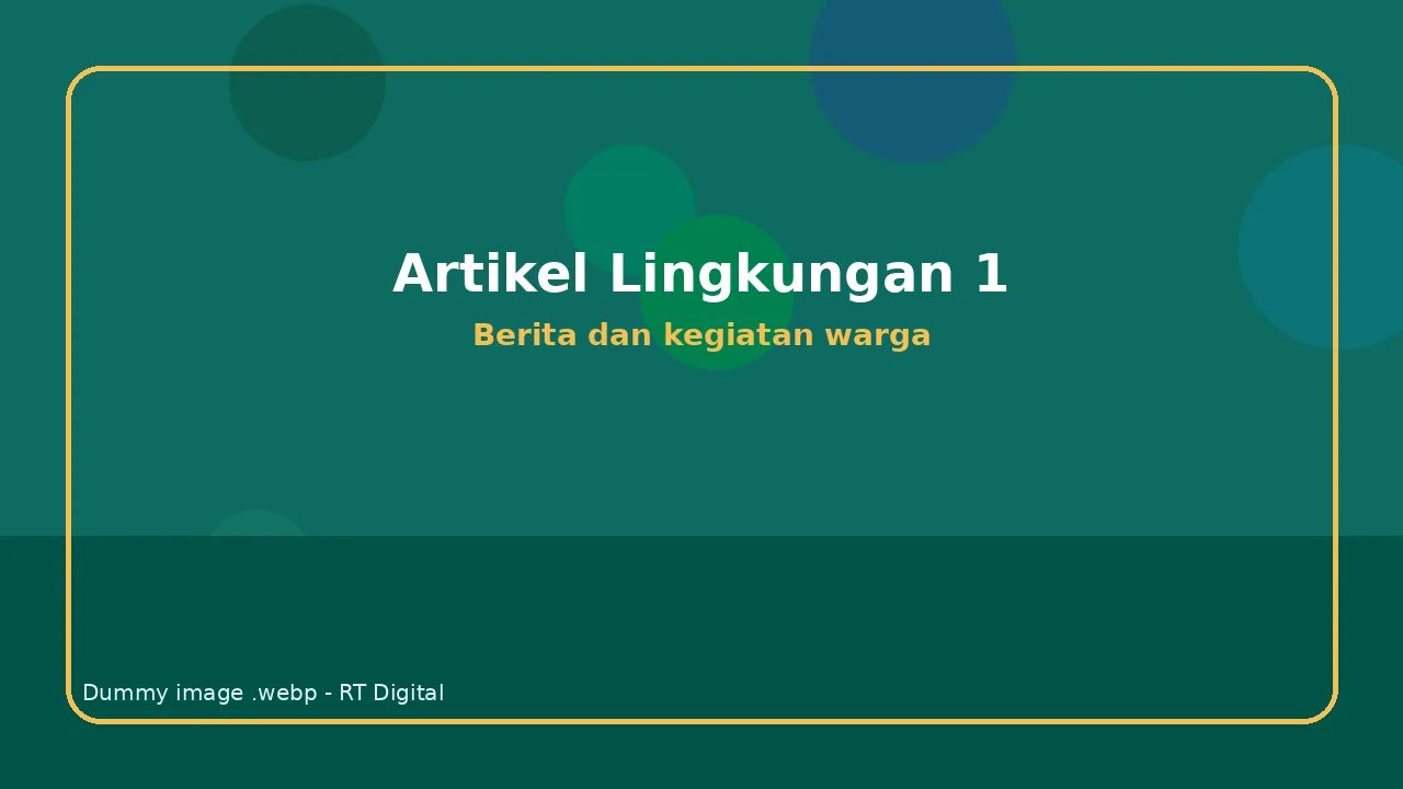 Kegiatan Lingkungan RT Digital Nomor 12