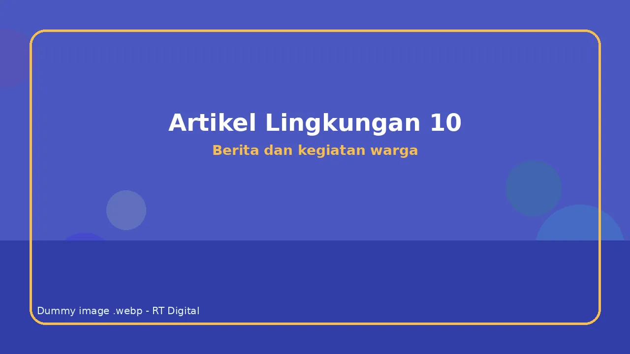 Kegiatan Lingkungan RT Digital Nomor 09