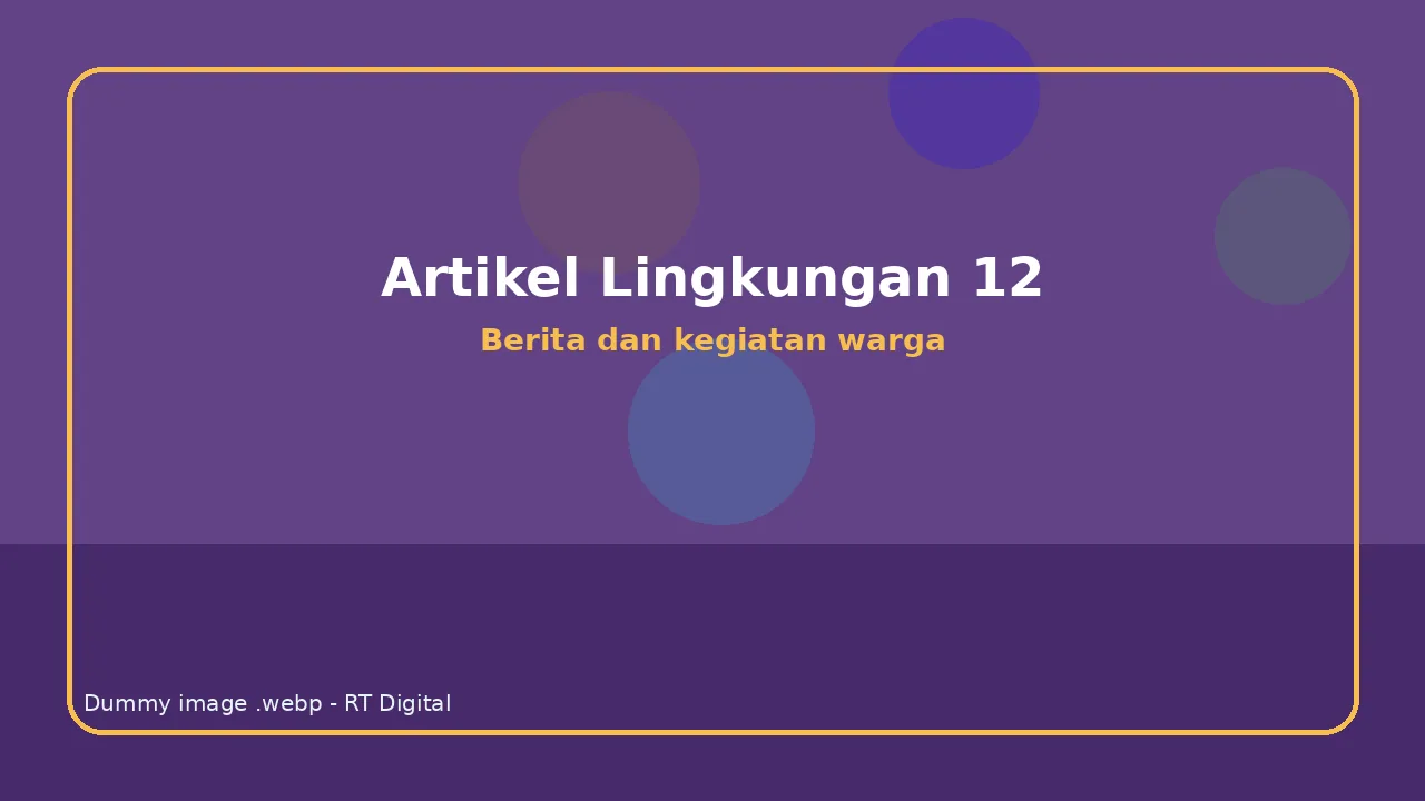 Kegiatan Lingkungan RT Digital Nomor 11