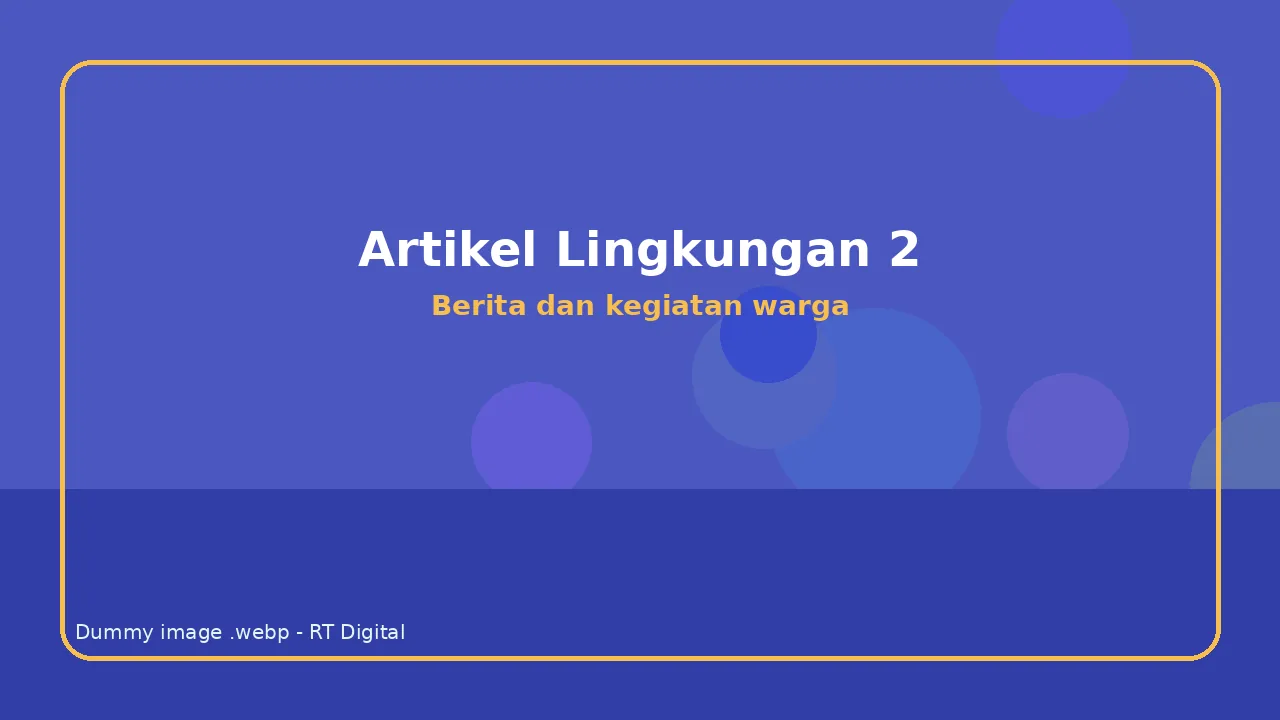 Kegiatan Lingkungan RT Digital Nomor 13