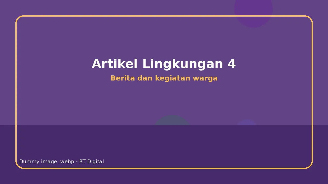 Kegiatan Lingkungan RT Digital Nomor 15